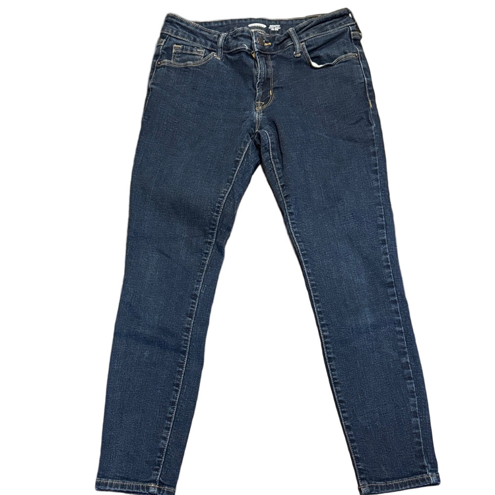 Old Navy Dark Blue Rockstar Super Skinny Low-Rise Denim Jeans 6 Petite